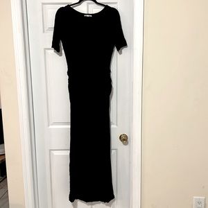 Motherhood Maternity Black Stretchy and Fitted Maxi